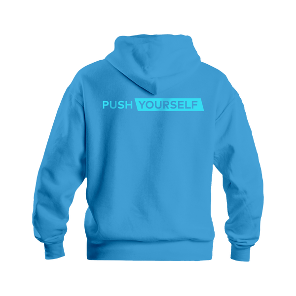 Push Yourself: Ocean Blue Spartan Proteins Hoodie